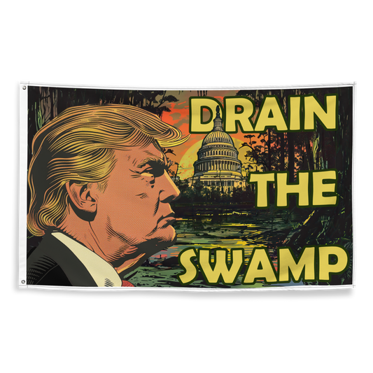 Trump Flag - Drain the Swamp - 2024