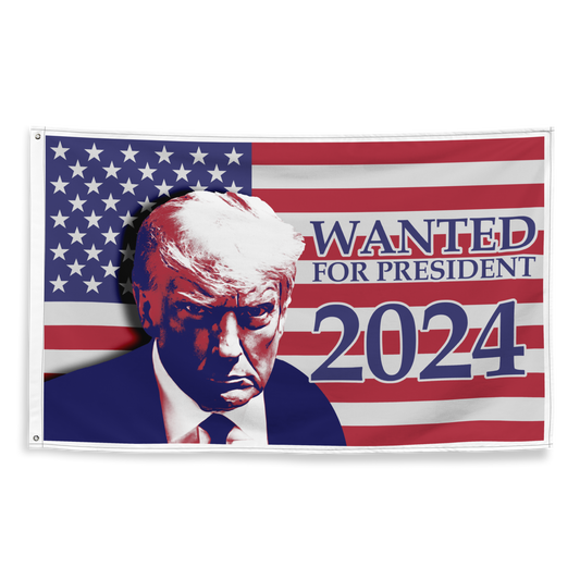 Trump Flag 2024 3x5 Indoor Outdoor Designed in USA 100% Polyester American Flags for Outside Inside with 2 Iron Grommets Single Sided Fade Resistant and Water Resistant Trump Flags 2024