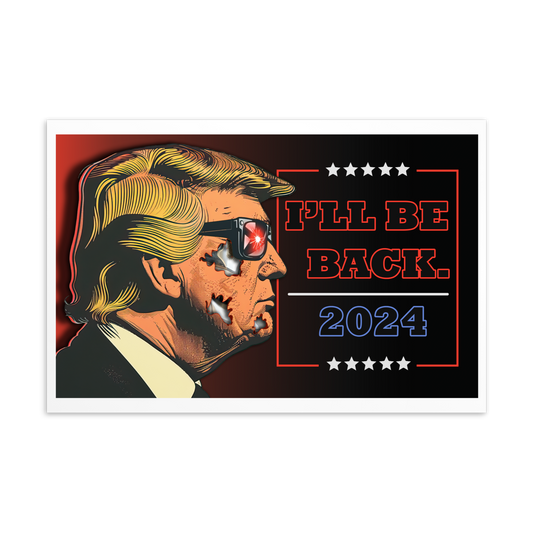 Trumpinator Trump Card - 4 x 6 Inches - Coated Outer Surface - Premium - Greeting Card - Souvenir - Gift - Patriotic - MAGA - 2024 - Political - American